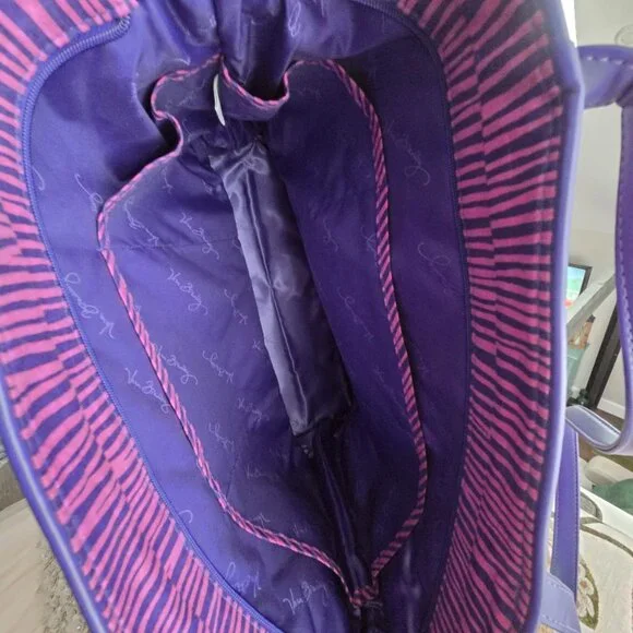 Vera Bradley Trimmed Laptop Tote in Impressionista Stripe - Picture 5 of 9